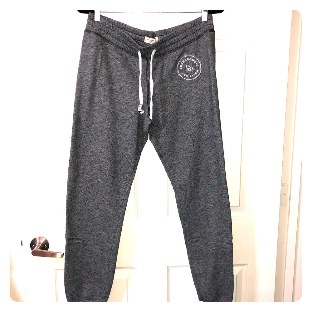 Abercrombie & Fitch Charcoal Gray Jogger Track Pants